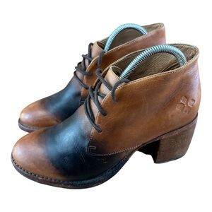 Patricia Nash Brown and Black Ankle Boots